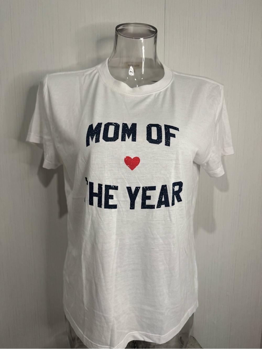 Favorite Daughter MOM OF THE YEAR Tee. White. Medium.
